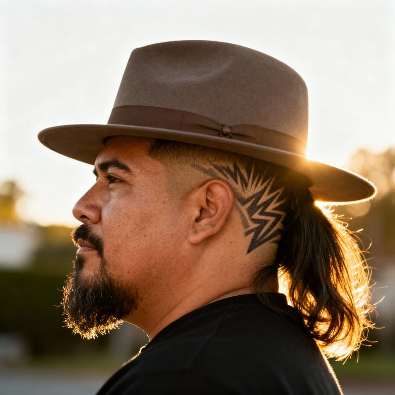 Burst Fade Mullet Long Hair