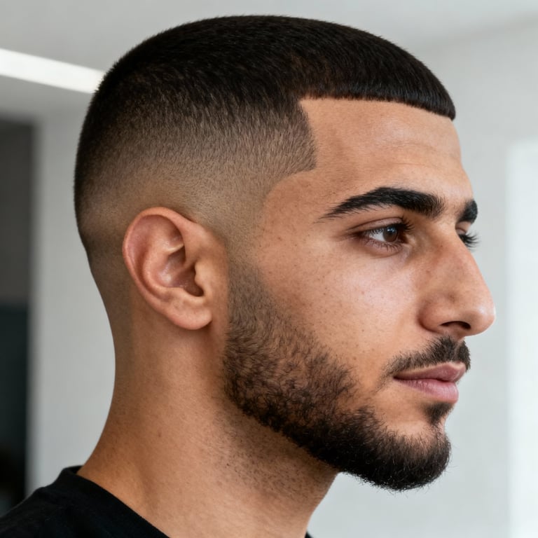 high and tight haircut on straight hair, high version.