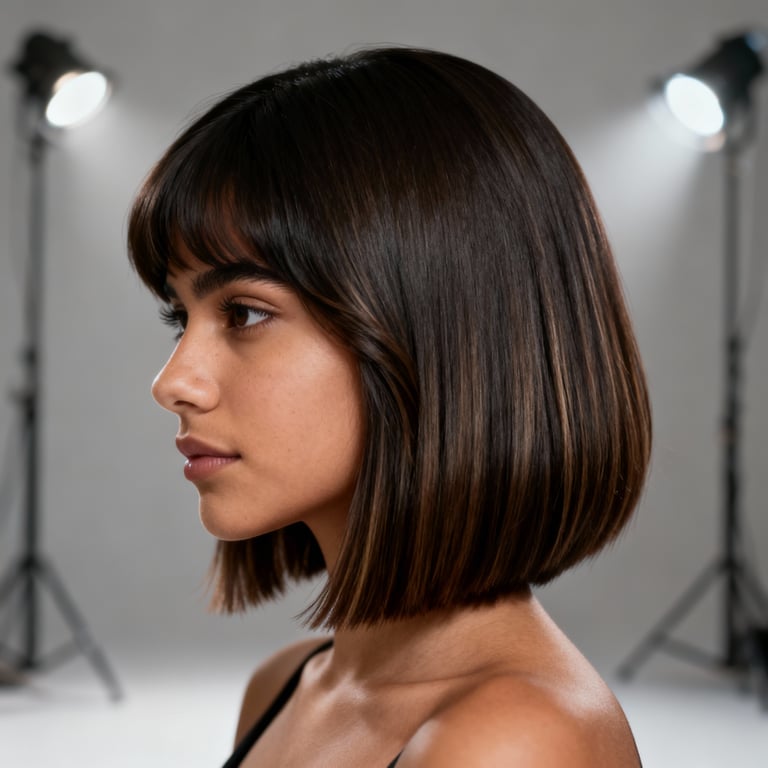 layered lob haircut long bob on straight hair, low version.