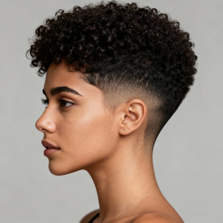 qvr afro kinky hair on straight hair, low version.