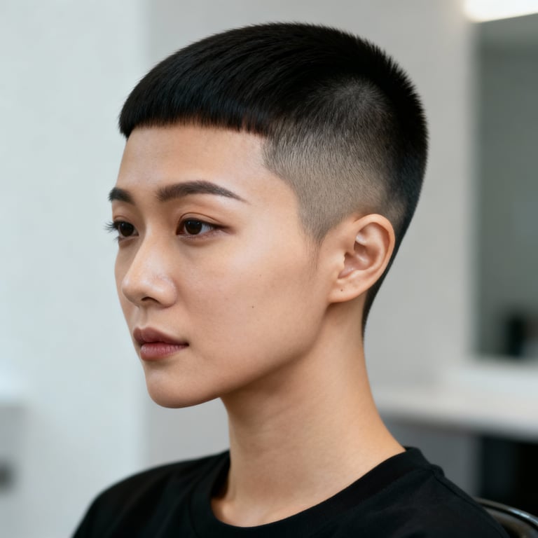 men's high and tight haircut on straight hair, high version.