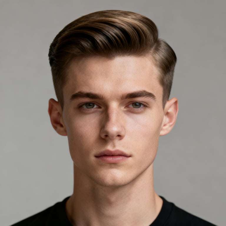 Short Pompadour style example