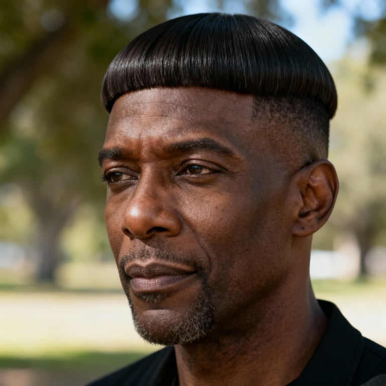 hime cut no bangs on straight hair, low version.