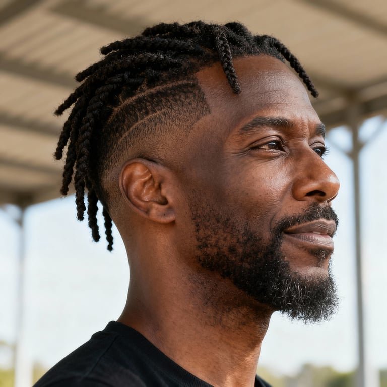 twists for men on straight hair, low version.