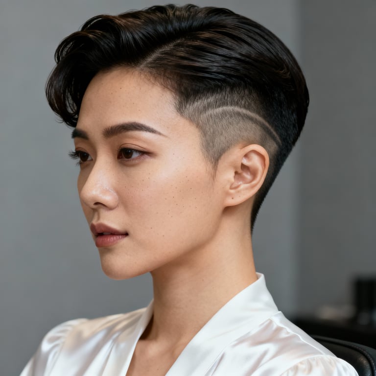 low fade comb over on straight hair, low version.