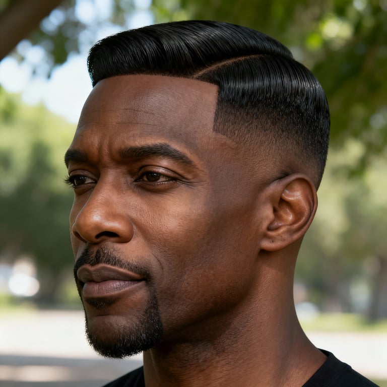 men's ivy league haircut on straight hair, low version.