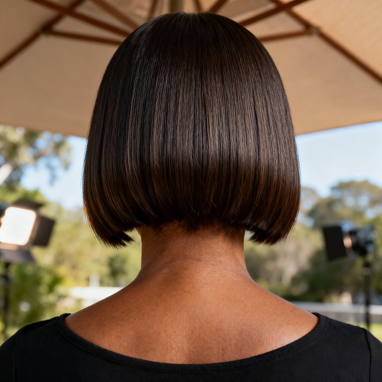 curtain bangs on straight hair, low version.