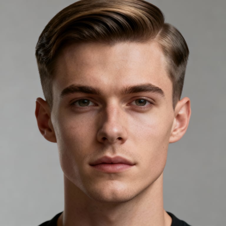 Side Part Men style example