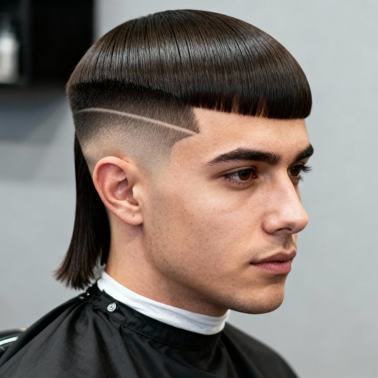 Skin Burst Fade Mullet