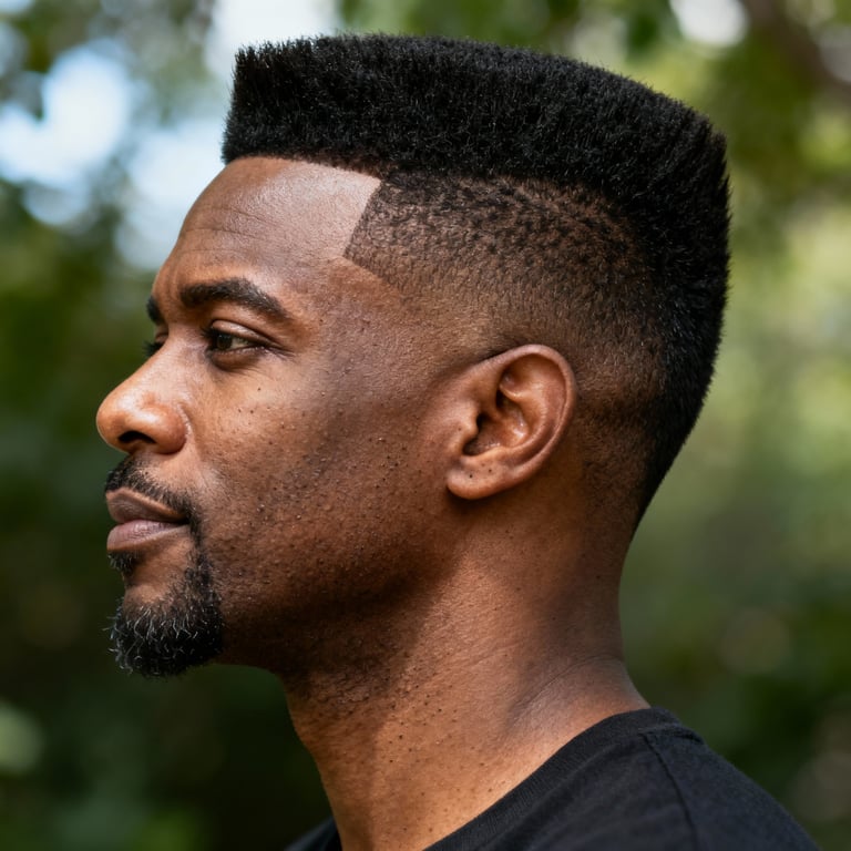 kids faux hawk on straight hair, low version.