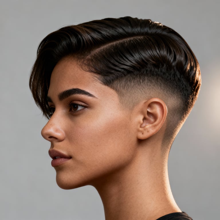 taper comb over fade on straight hair, low version.