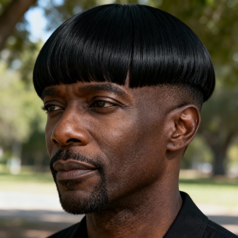 real hair black layered bob hairstyles on straight hair, low version.