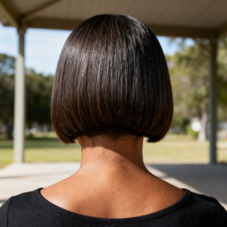 french crop on straight hair, low version.