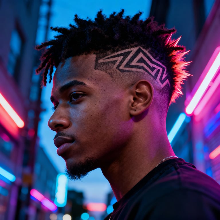 Skin Burst Fade Mullet Straight