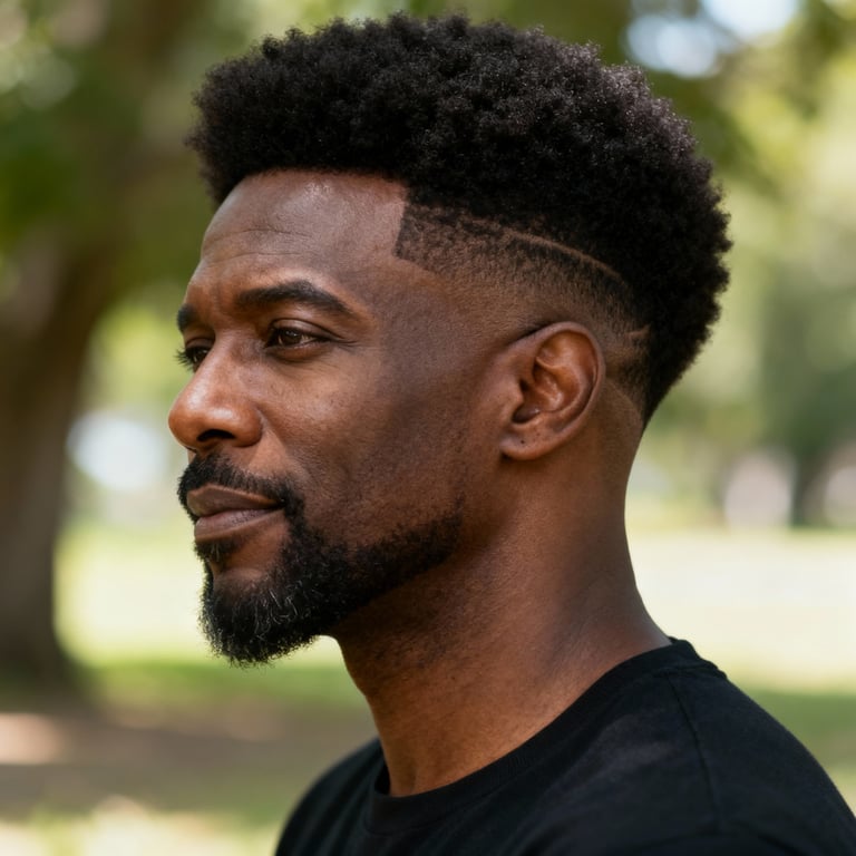 short natural hair afro hairstyles on straight hair, low version.