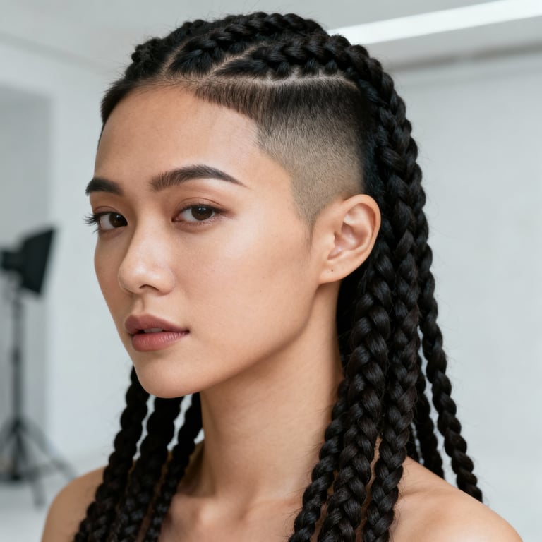 passion twists on straight hair, low version.