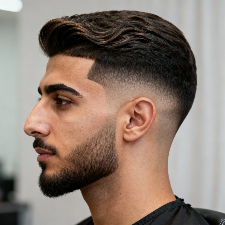 bixie haircut on straight hair, low version.