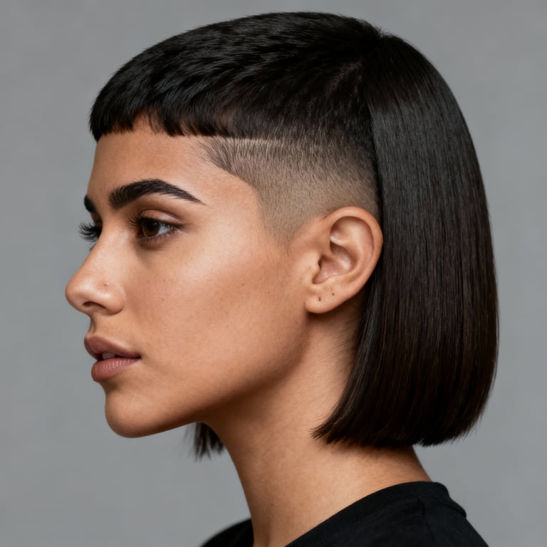 french crop low fade on straight hair, low version.