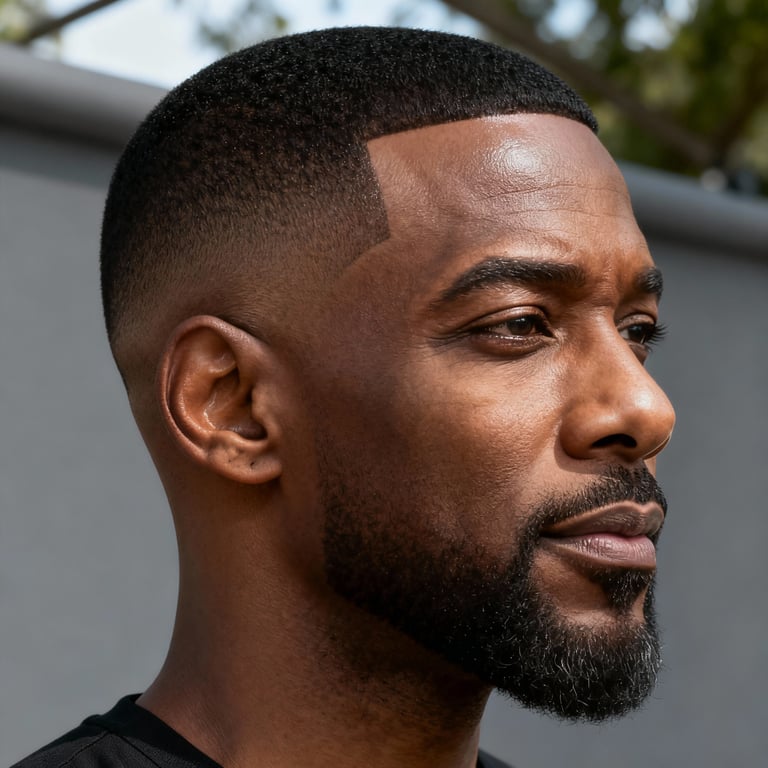 taper fade on straight hair, low version.