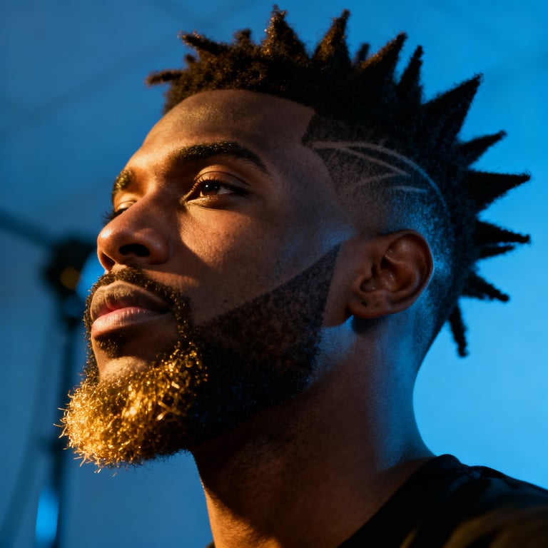 Burst Fade Mullet Medium Length