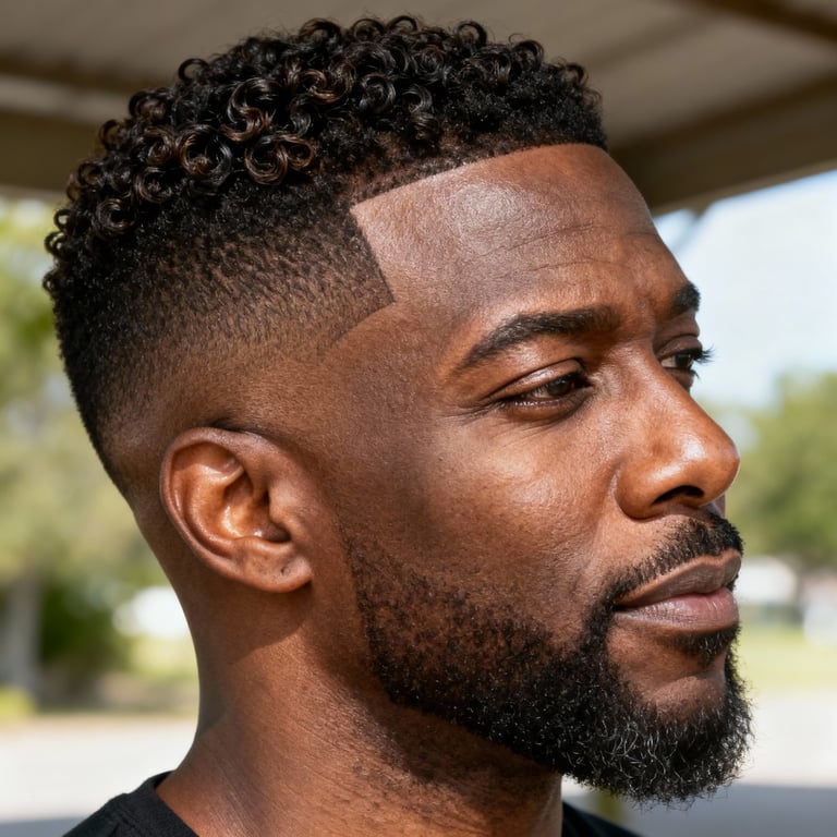 low taper fade curly hair on curly hair, low version.