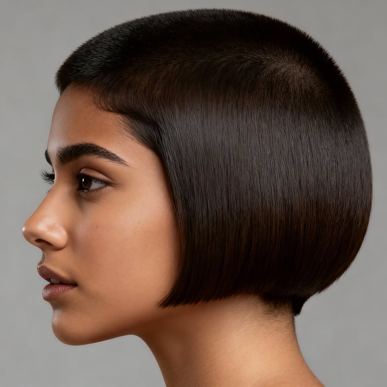 pixie on straight hair, low version.