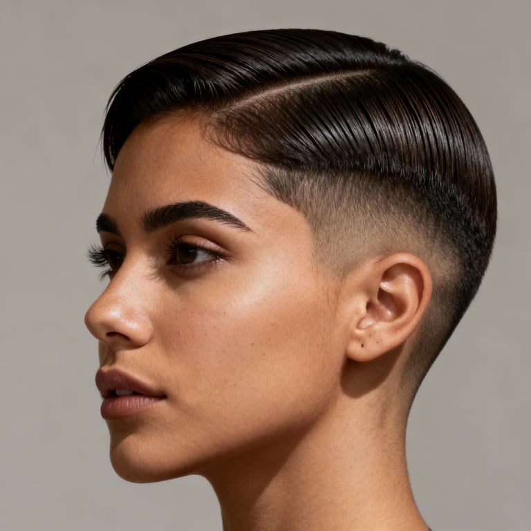 middle part men on straight hair, mid version.