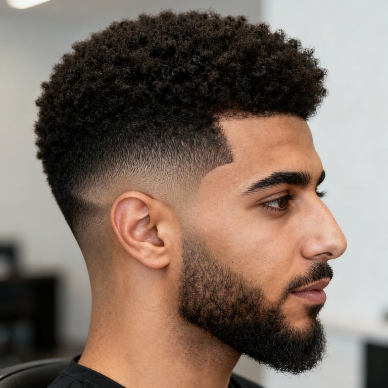 afro hair on straight hair, low version.