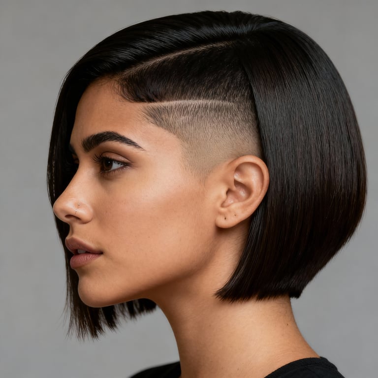 undercut on straight hair, low version.