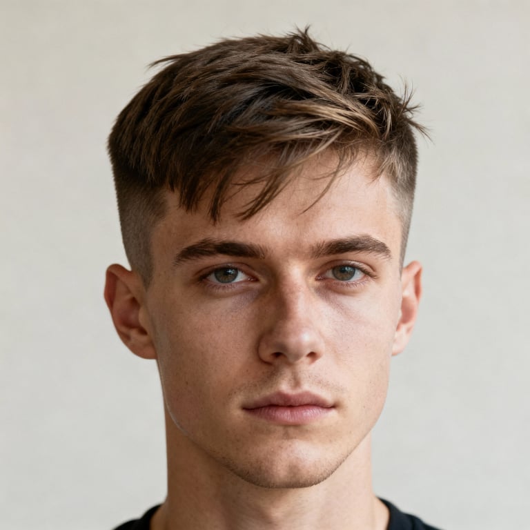 Messy Crew Cut style example