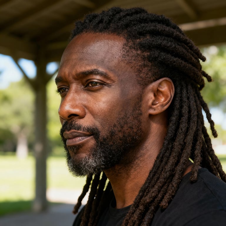 dreads vs locs on straight hair, low version.