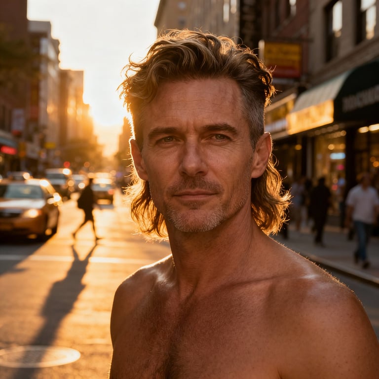 Burst Fade Mullet Wavy Hair