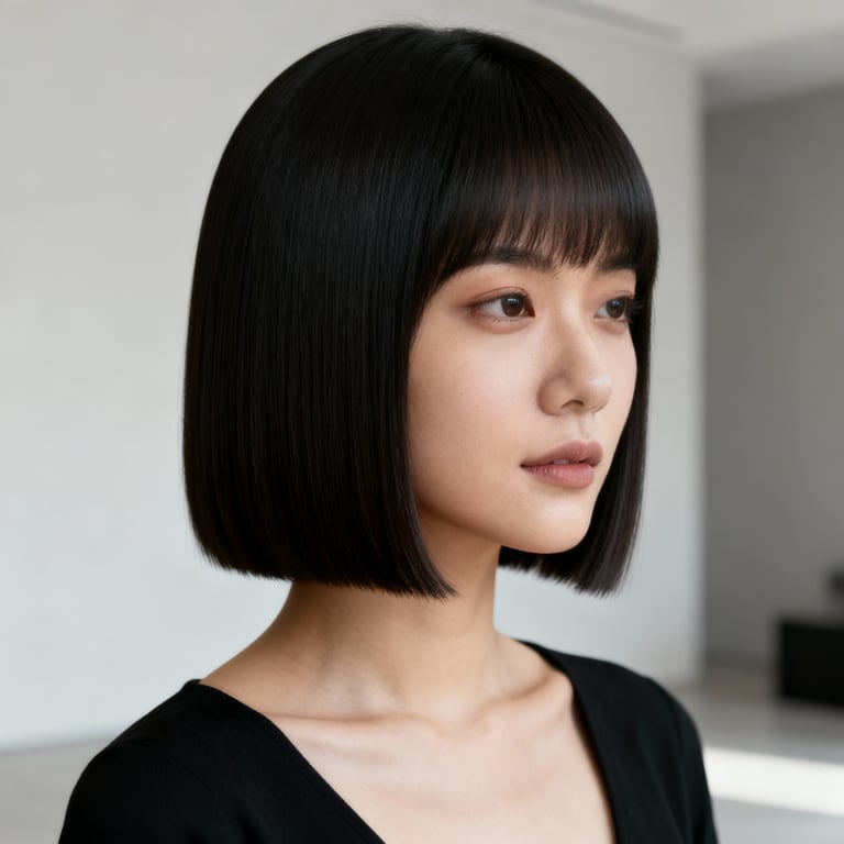 butterfly haircut straight hair on straight hair, low version.