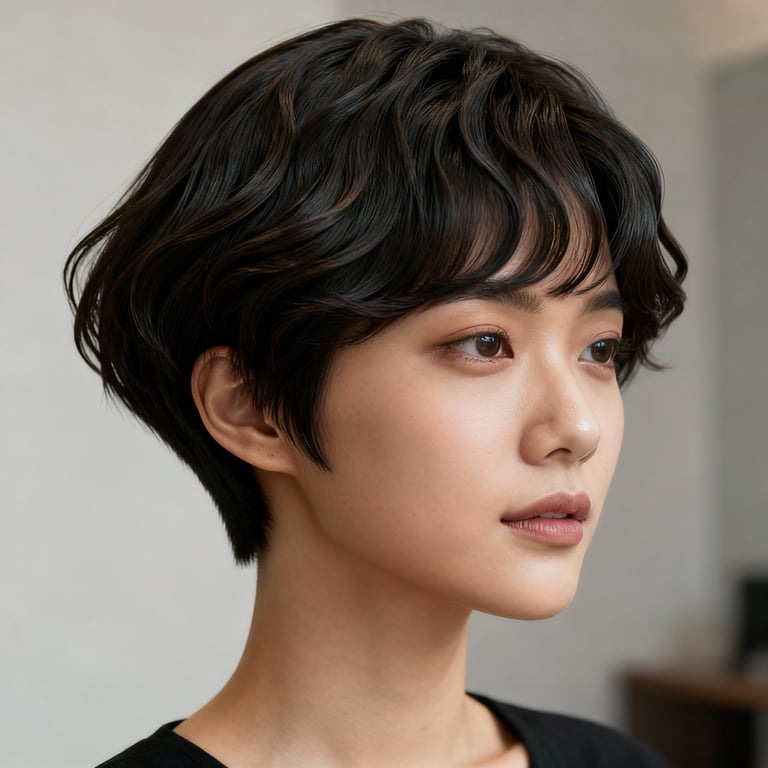 jellyfish haircut male on straight hair, low version.