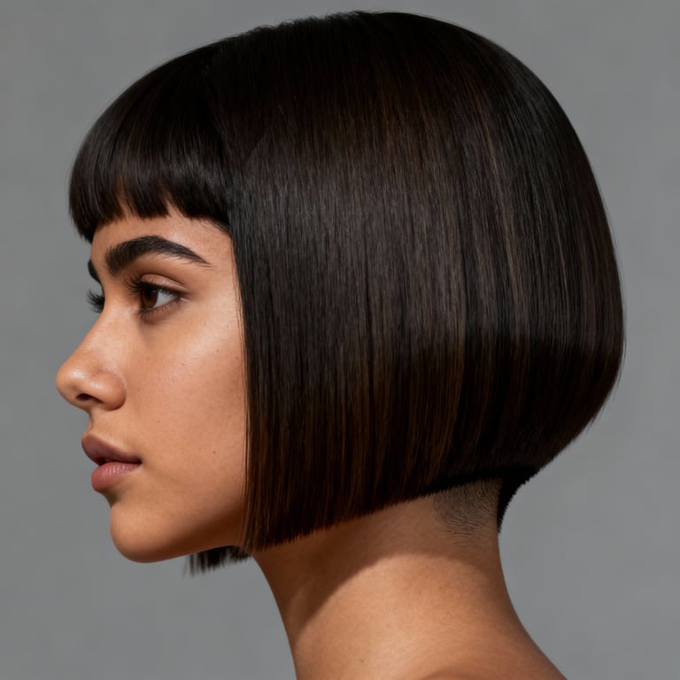 two block haircut men on straight hair, low version.