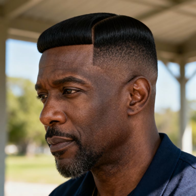 two block middle part on straight hair, mid version.