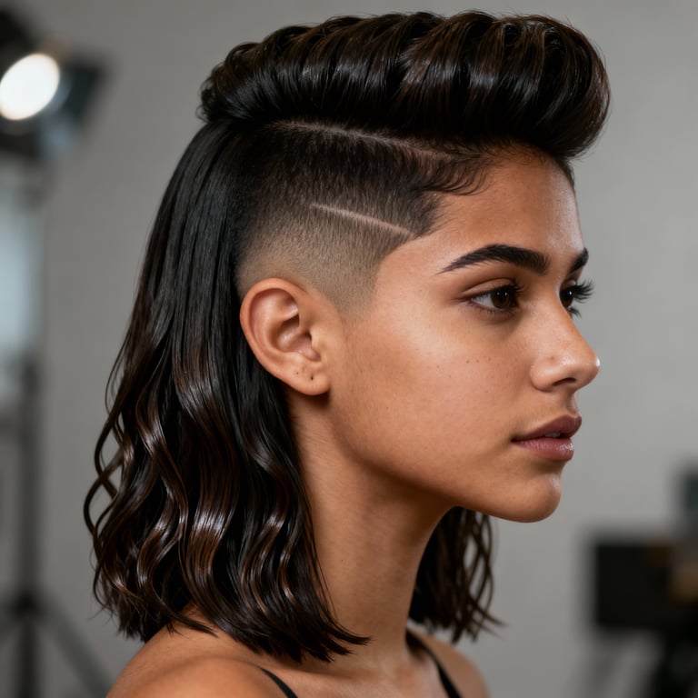 octopus haircut on straight hair, low version.