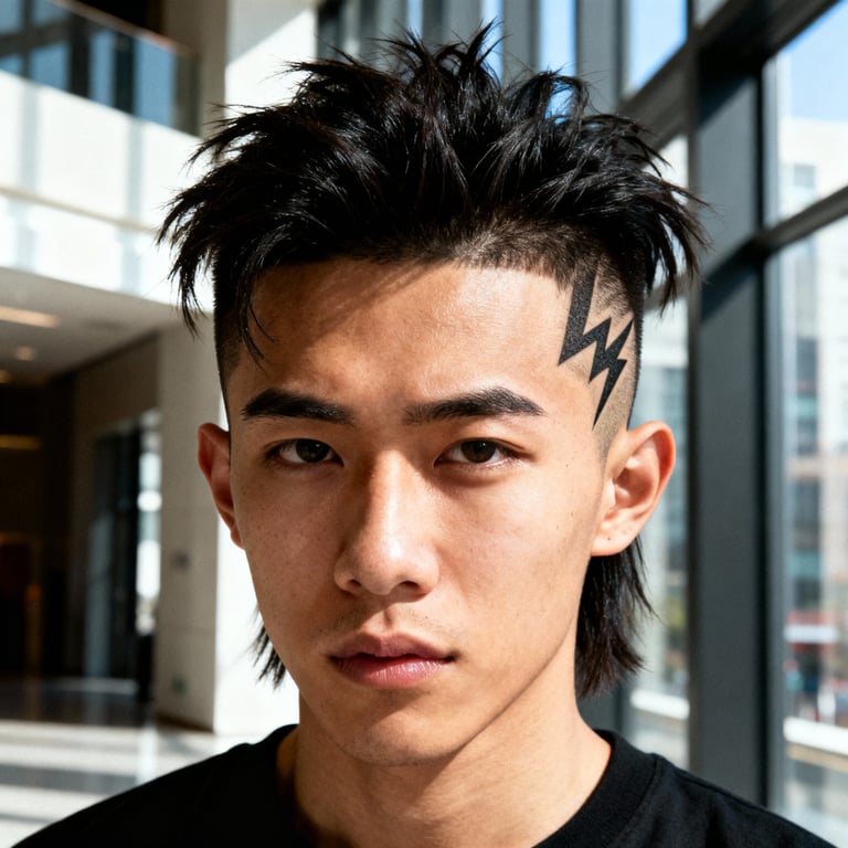 Low Burst Fade Mullet