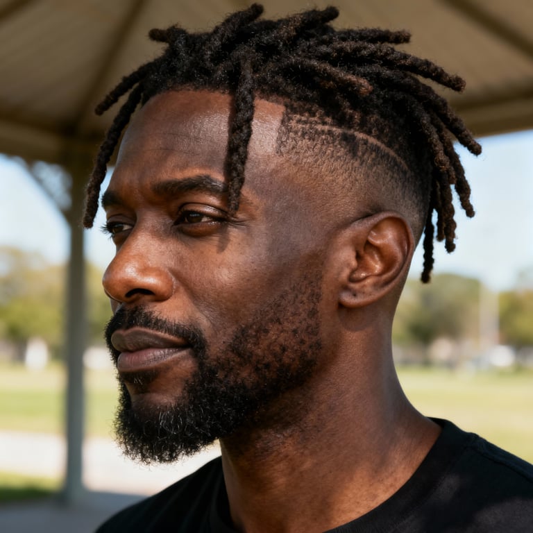 soft locs on straight hair, low version.