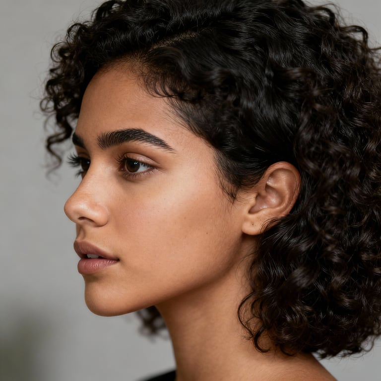 afro curly hair on curly hair, low version.