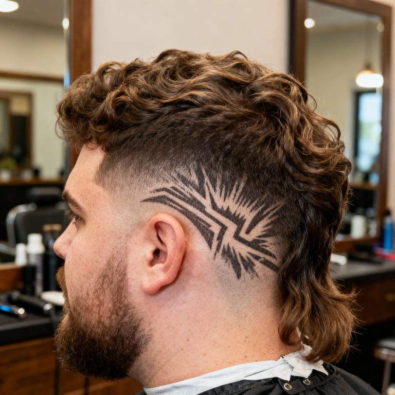 Burst Fade Mullet Short Hair