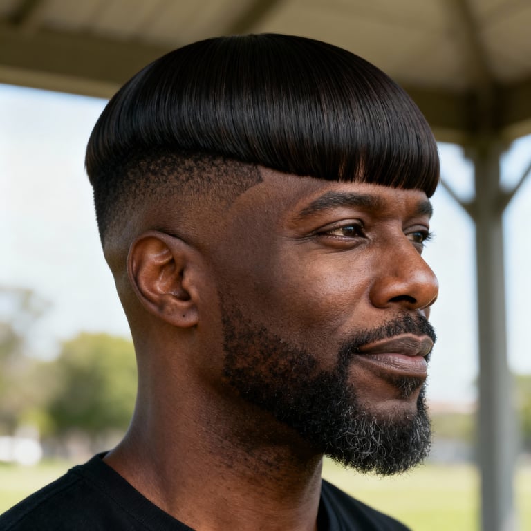 layered bob haircut on straight hair, low version.