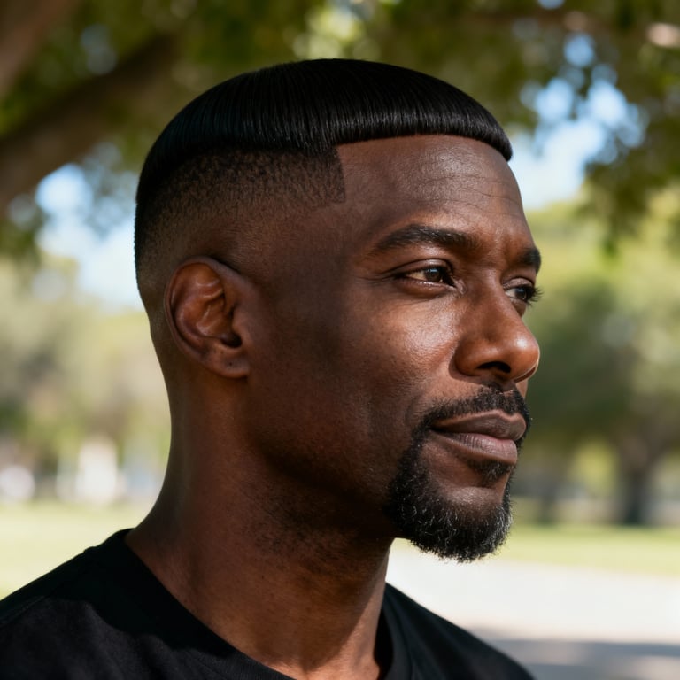 fine hair bixie haircut on straight hair, low version.