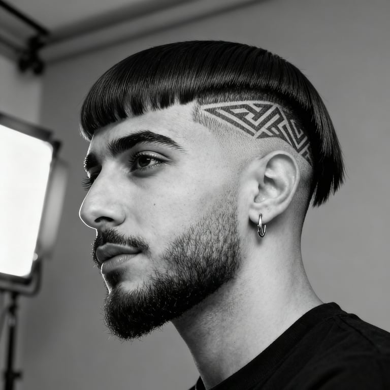 Low Burst Fade Mullet