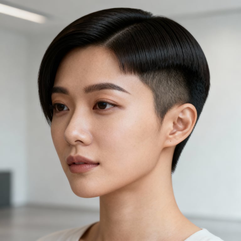 middle part hair men on straight hair, mid version.