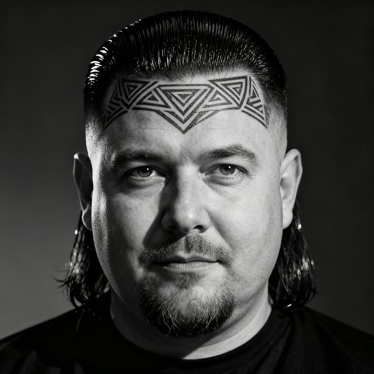 Burst Fade Mullet Straight Hair