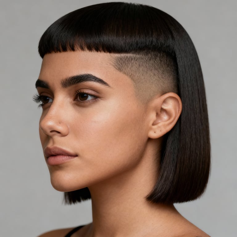 magic mixie on straight hair, low version.