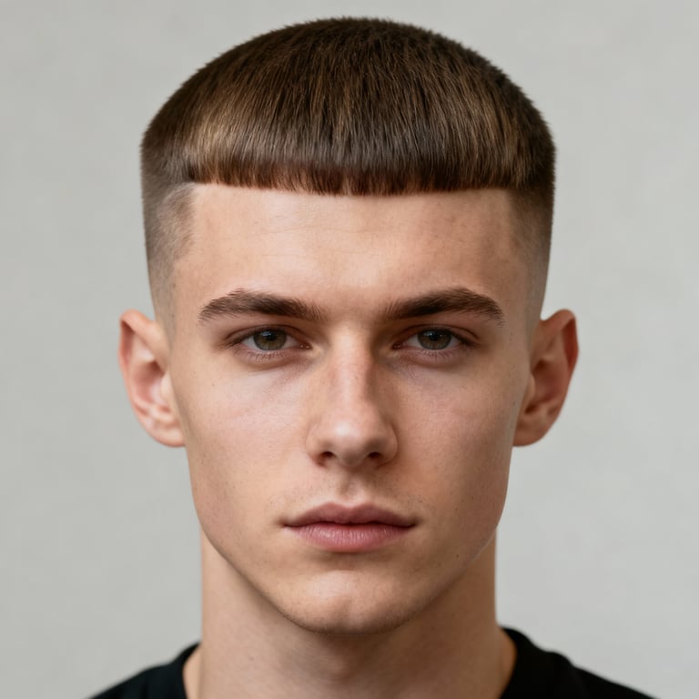 u shape hair cut on straight hair, low version.