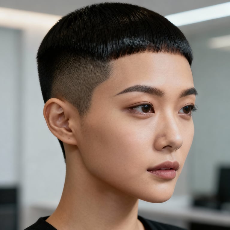 high and tight haircut fade on straight hair, high version.