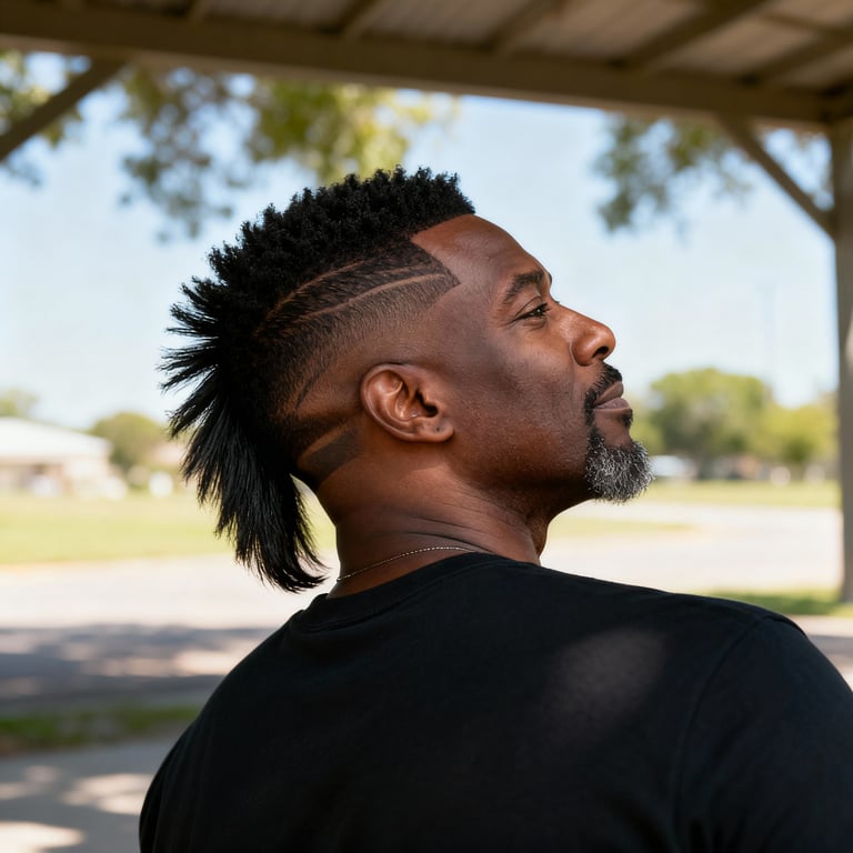 burst fade mullet on straight hair, low version.